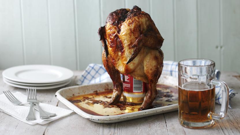 BBQ beer-can chicken