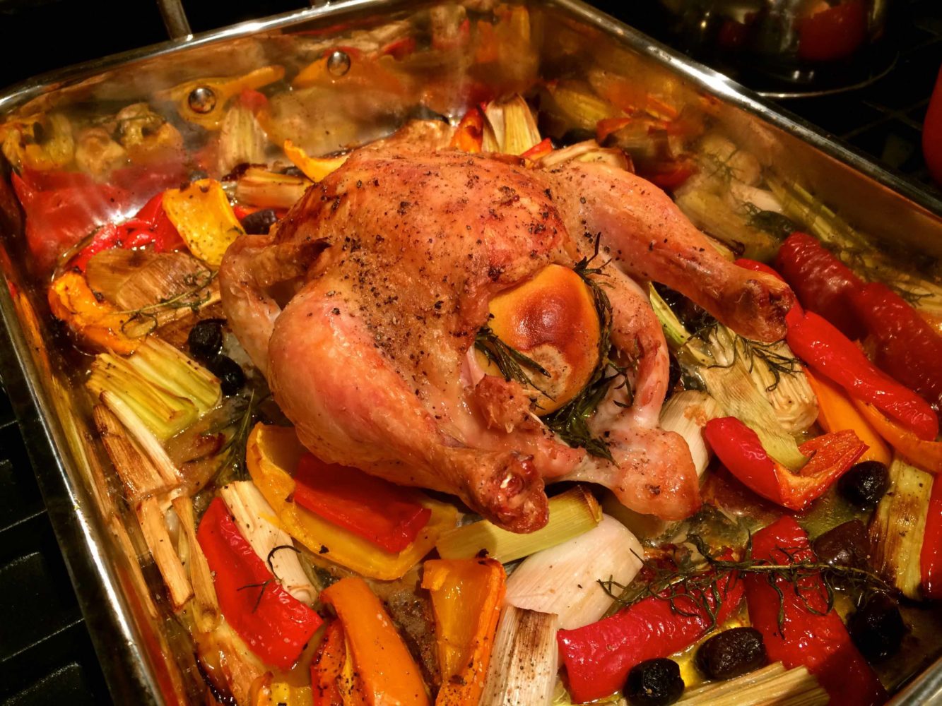 Italian roast chicken