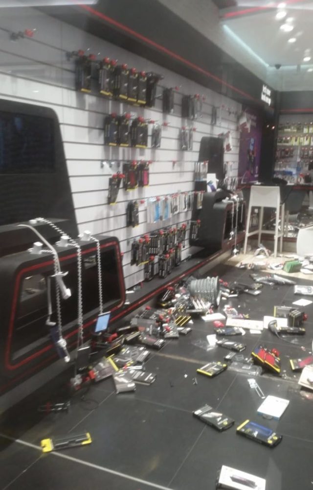 Vodacom store damaged