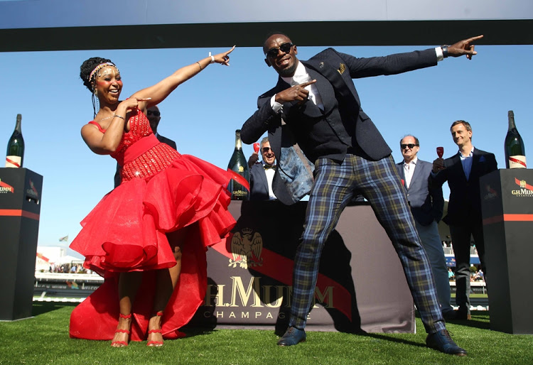 Usain Bolt and Minnie Dlamini
