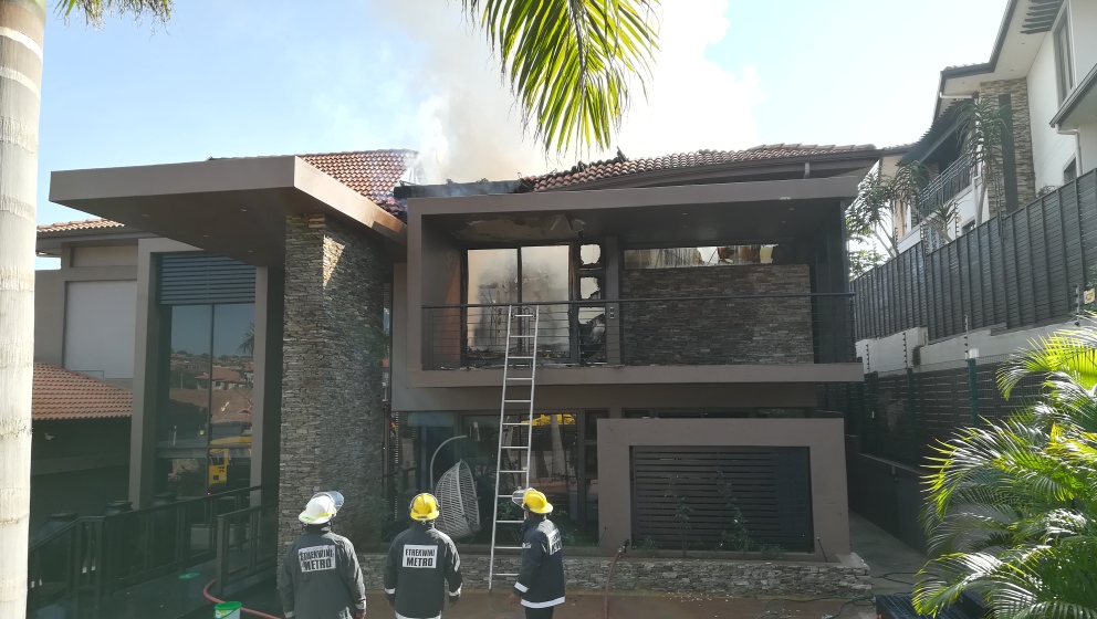 Devestating fire destroys house