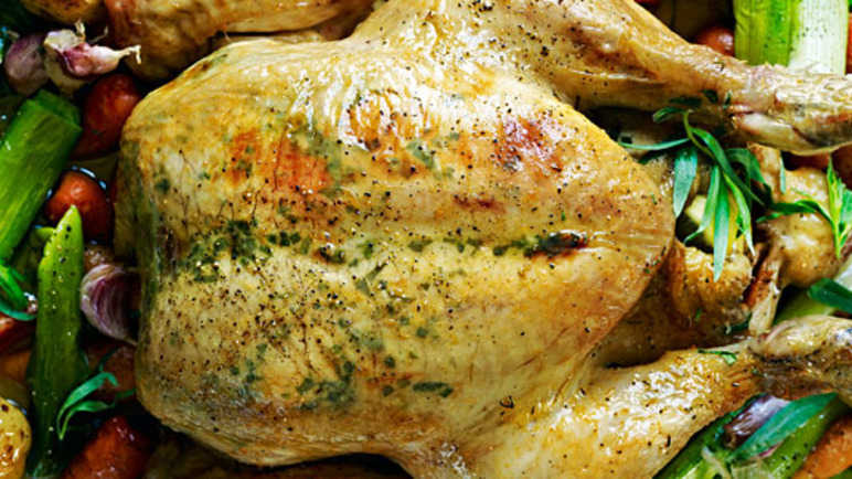 Roast chicken with tarragon