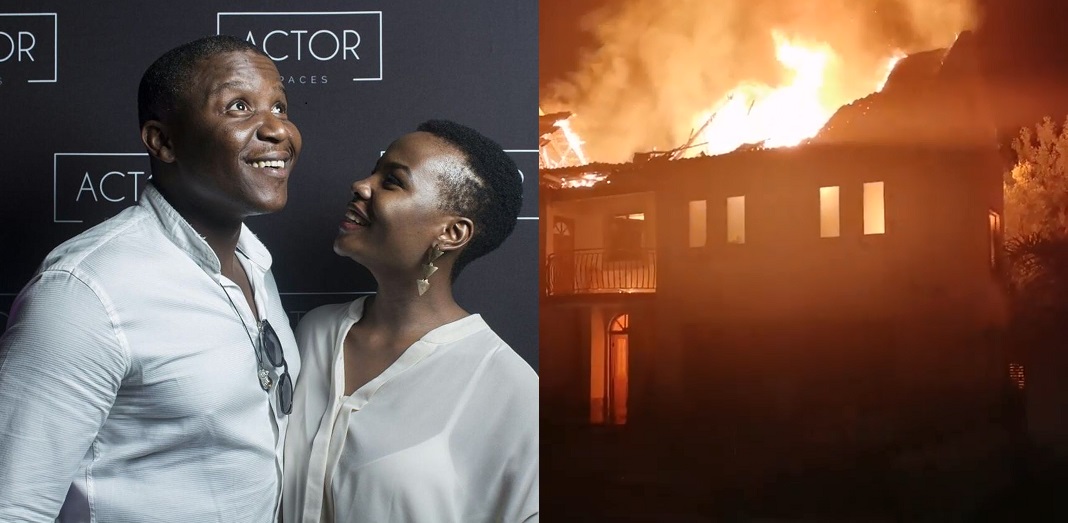 Mona Monyane and Khulu Skenjana's house burns down
