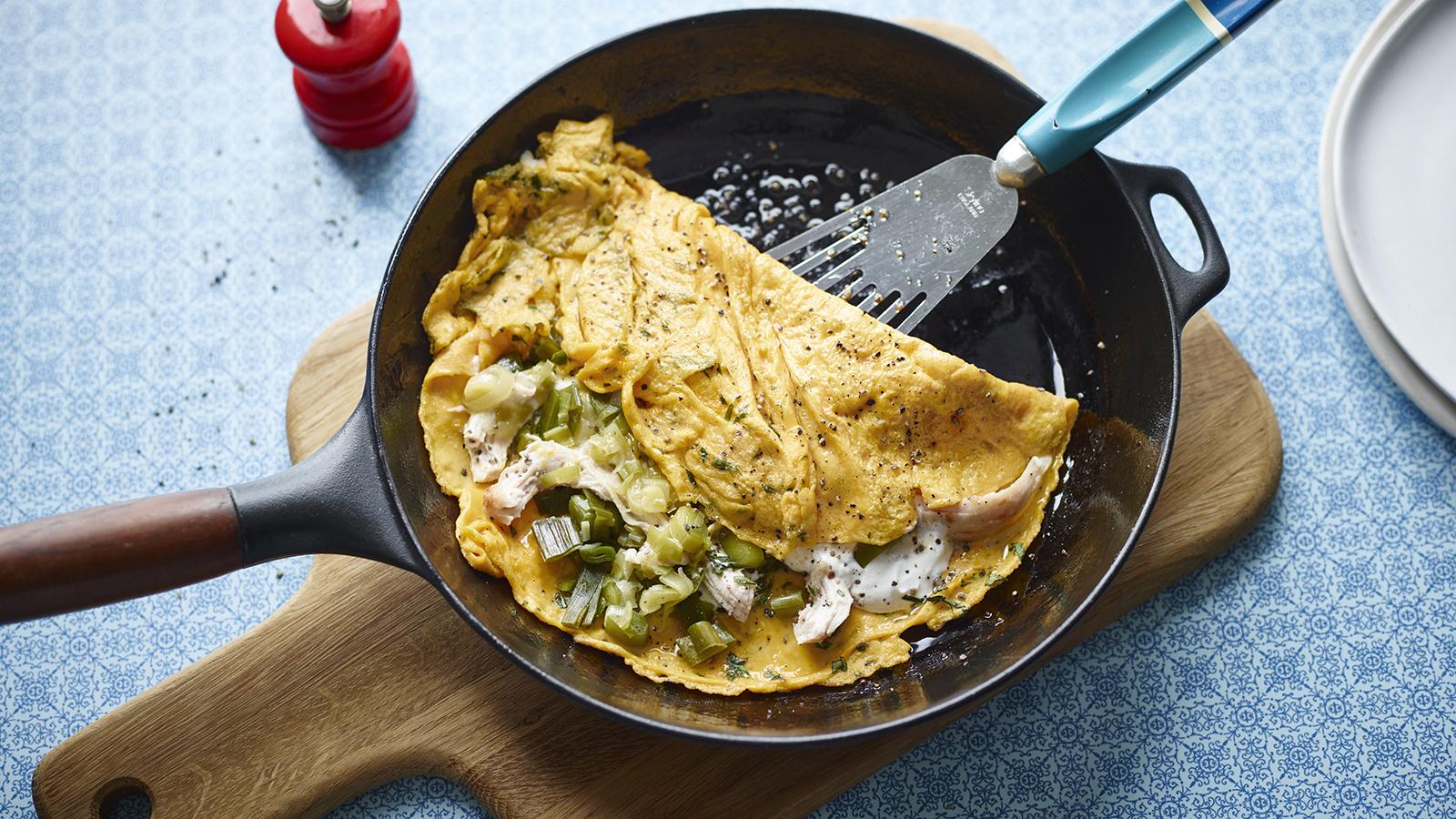 Chicken and tarragon omelette