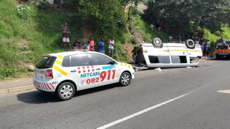 Multiple injured in taxi rollover