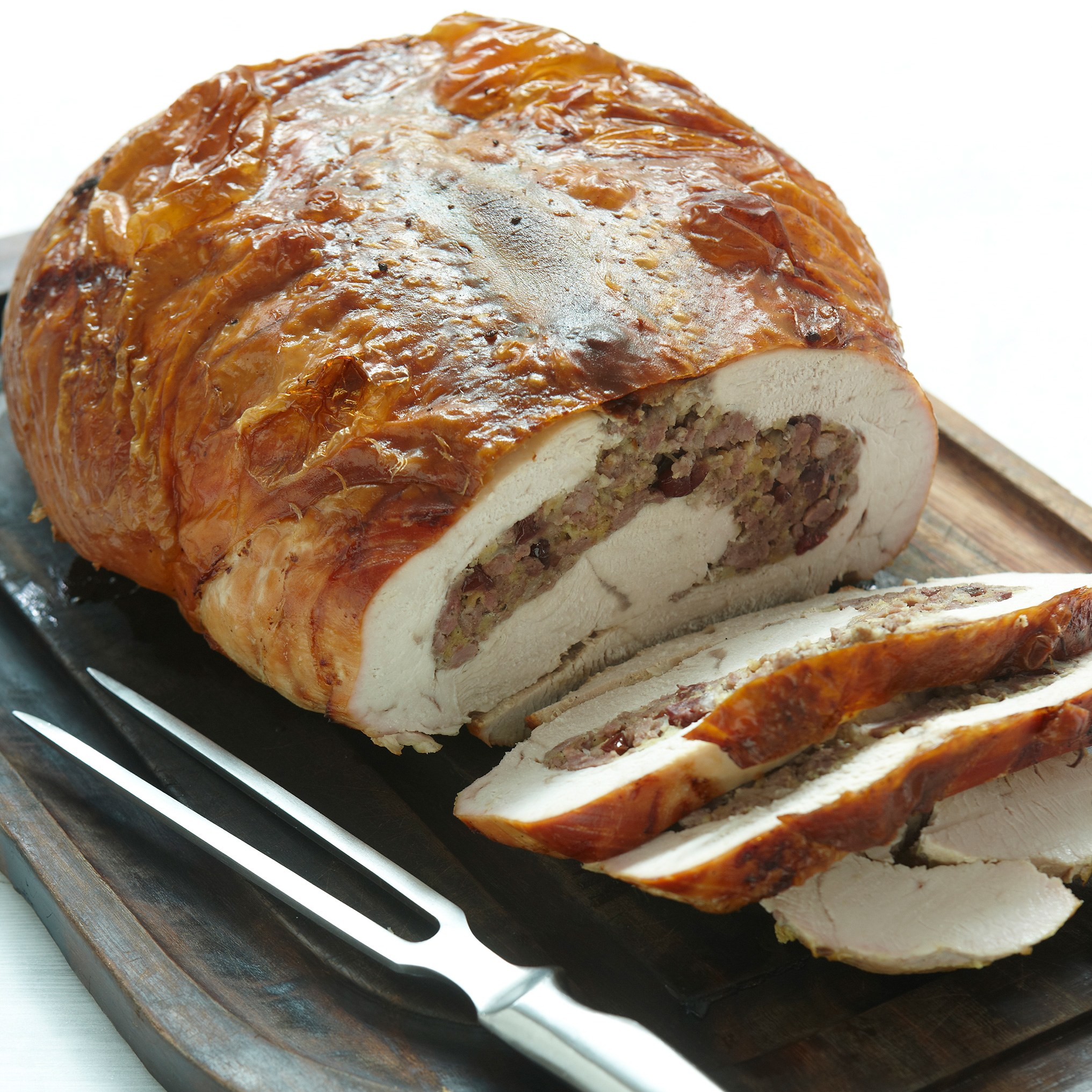 Stuffed roast turkey breast