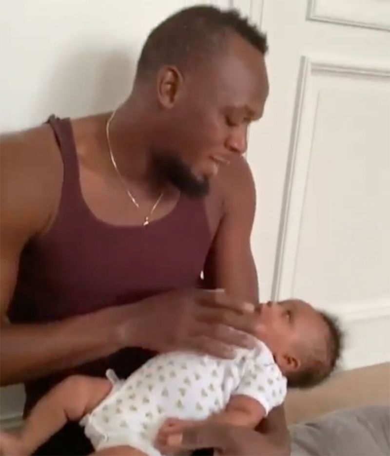 Usain Bolt and daughter