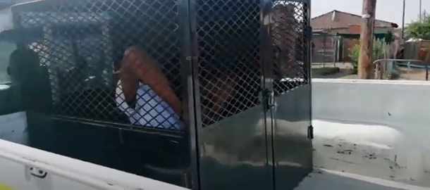 Free State police officers lock man in a dog cage