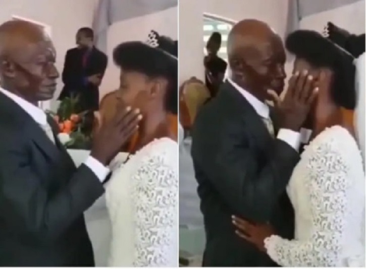 Grandfather and his new young Wife kiss breaks the internet