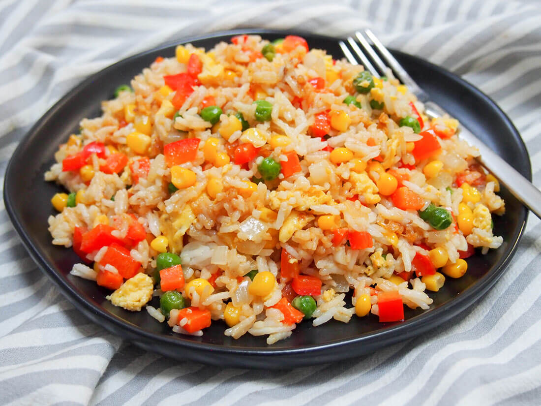 Vegetarian egg fried rice