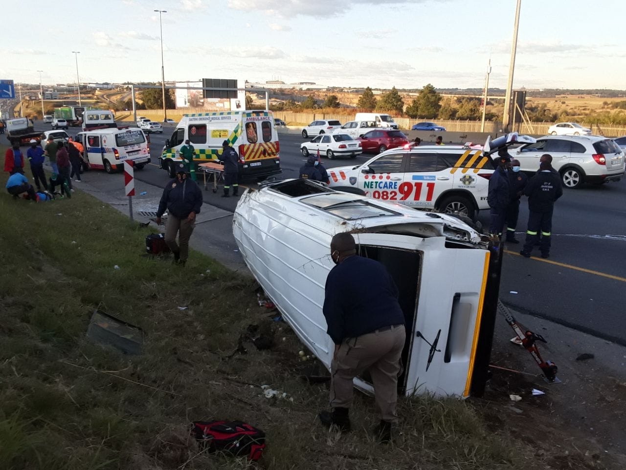 One dead, multiple injured in Midrand rollover