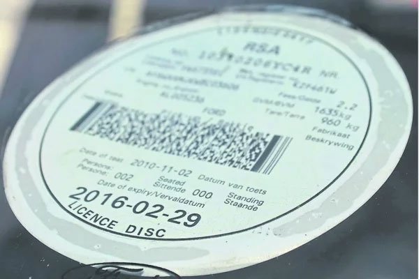 car licence disc