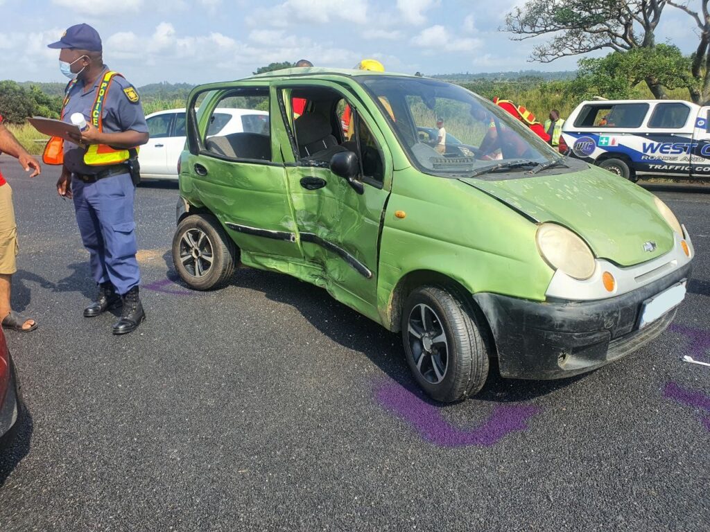 Two injured in taxi vs car collision