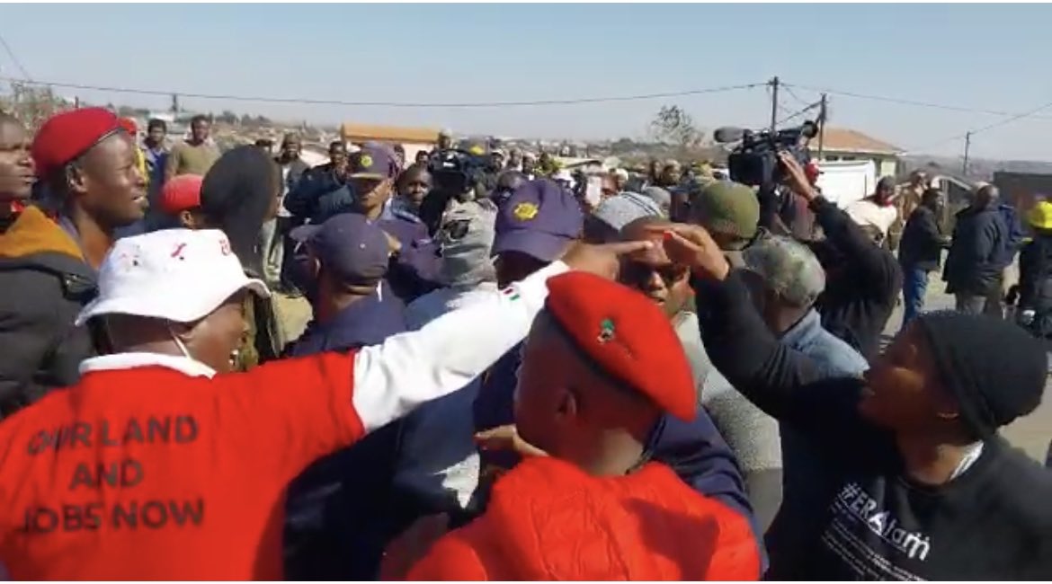 Operation Dudula and EFF members clash outside Soweto tavern shooting scene