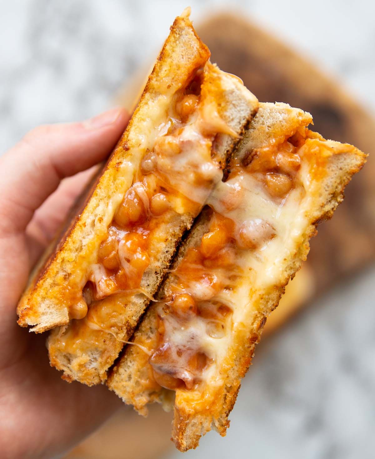Bean and cheese toasties