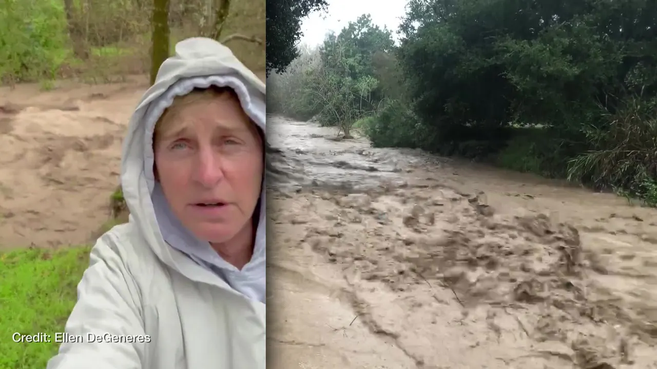 Ellen DeGeneres documents flash floods in Montecito