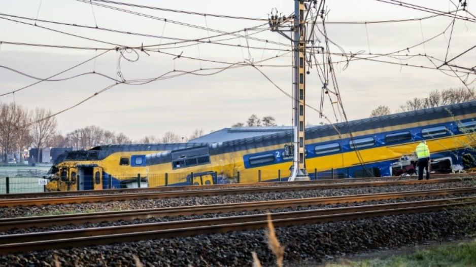 1 dead after Dutch train hits crane