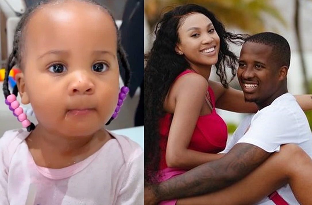 Sweet video of Tamia and Andile Mpisane’s baby, Miaandy steals hearts of many