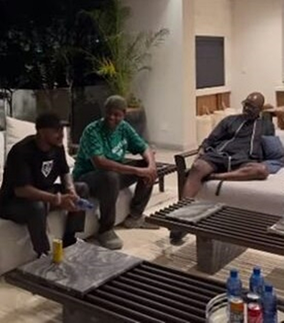 Black Coffee hosts Kabza De Small & Oskido at his house