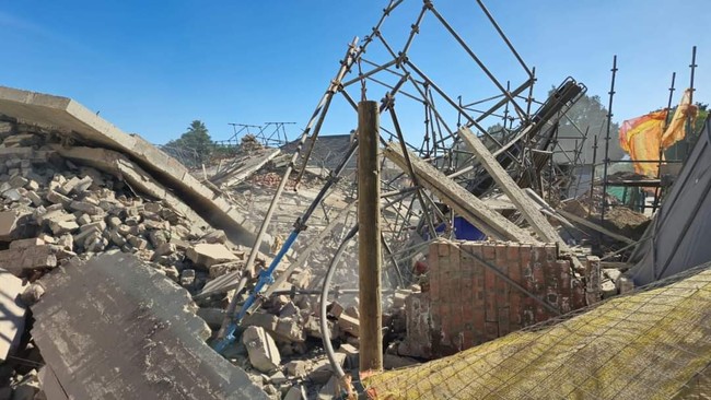 Construction workers trapped as building collapses in George, Western Cape